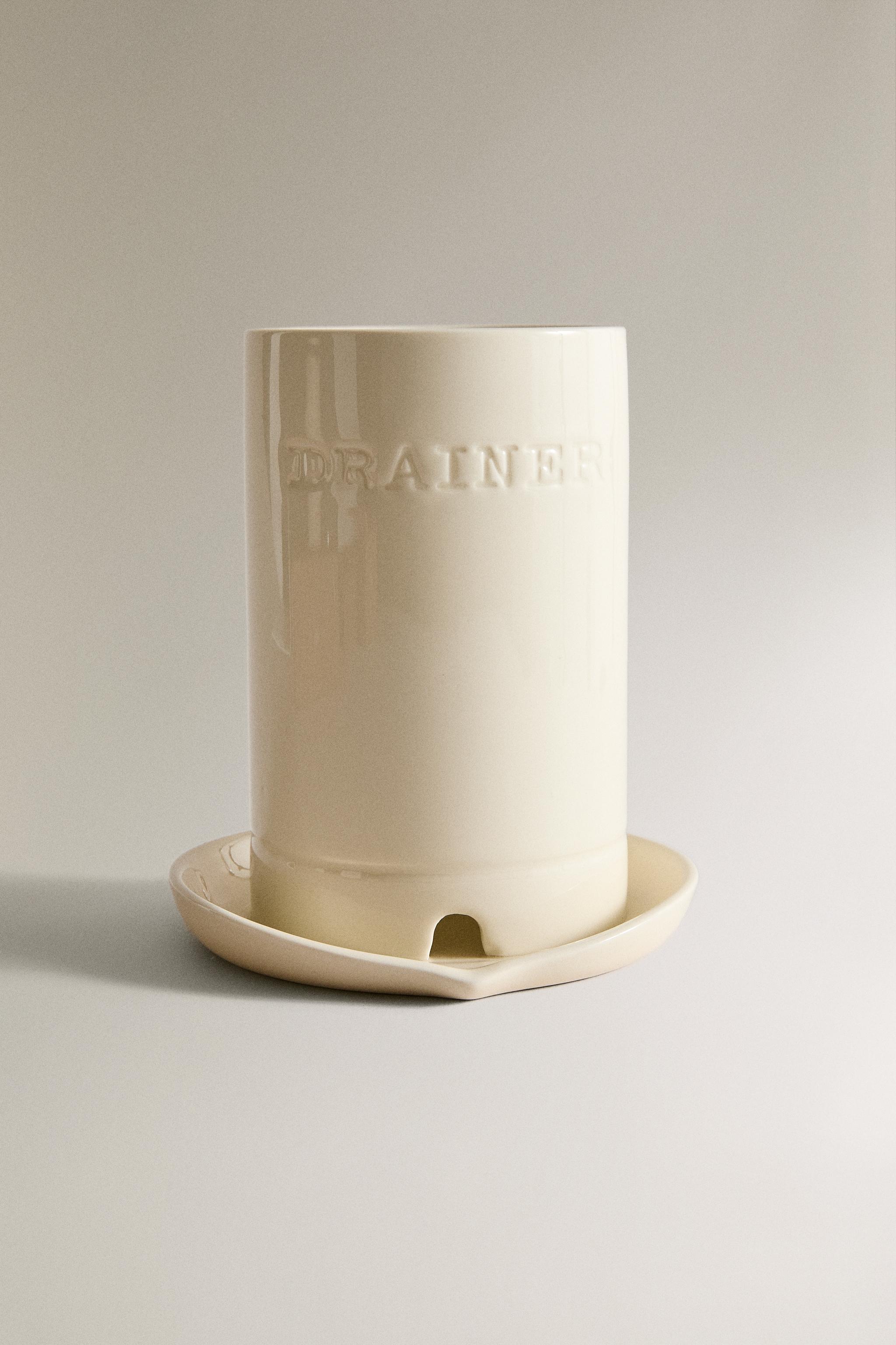 CERAMIC FLATWARE DRAINER